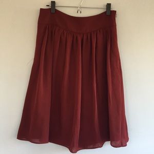 Ann Taylor VGUC Burgundy Skirt